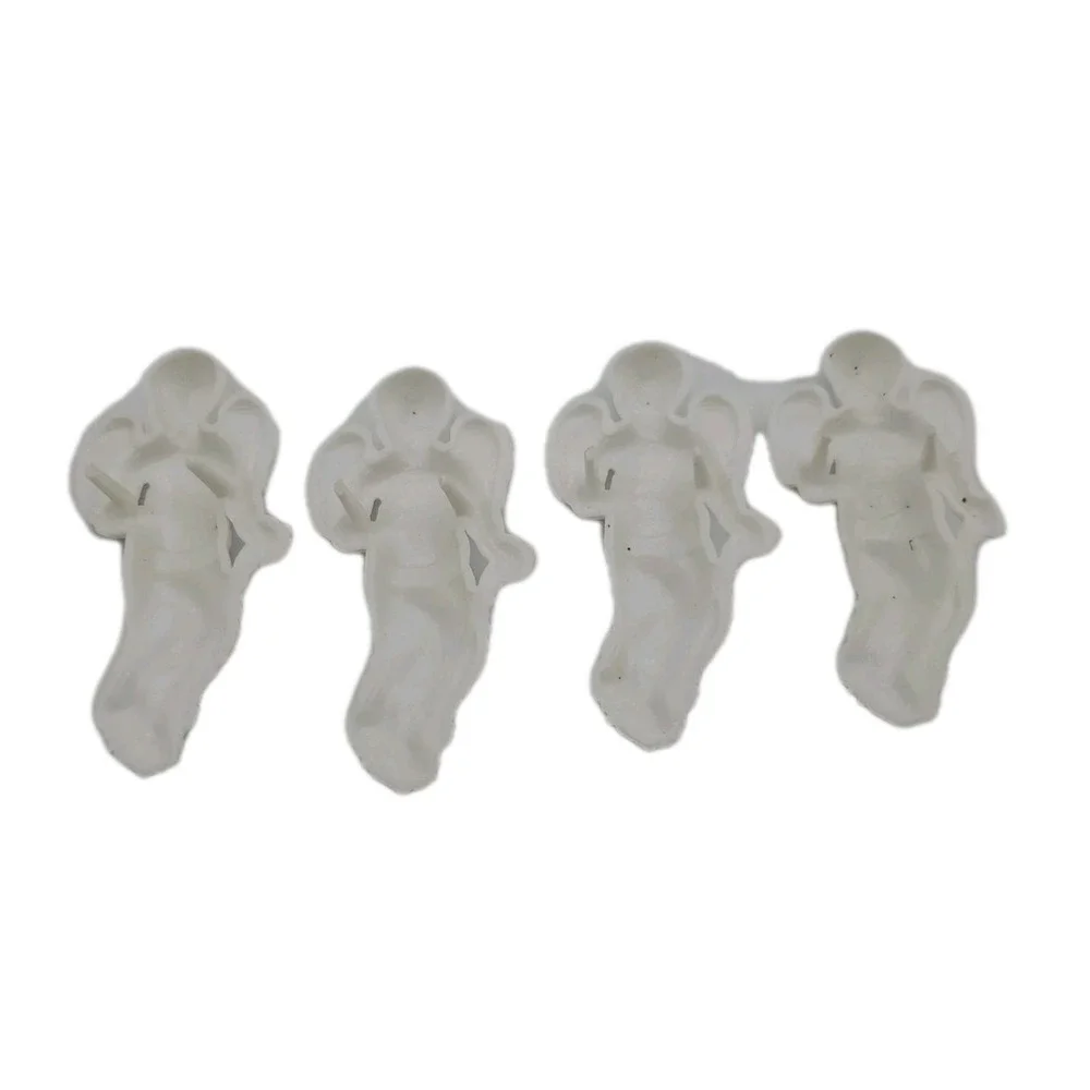 Vintage Wilton Cherub Angel Cake Topper Decorating White Plastic Lot Of 4